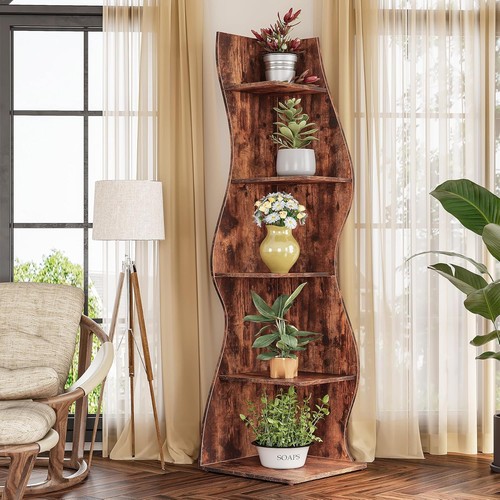 Modern corner shelf tier - corner, 5-tier