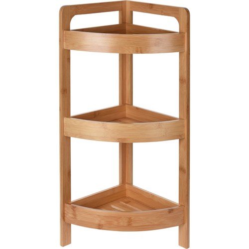 Bamboo corner shelf unit - shelf,