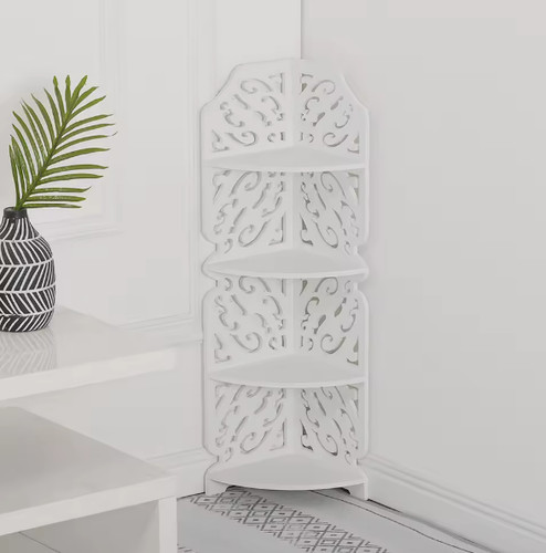 White corner shelf - shelf, unit