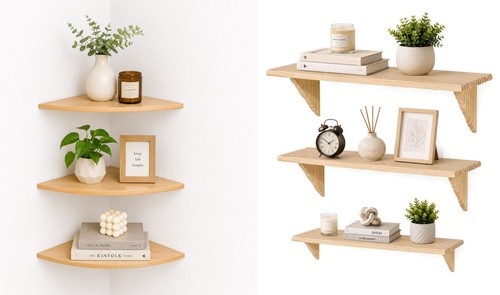 Natural wood wooden - wood, shelf