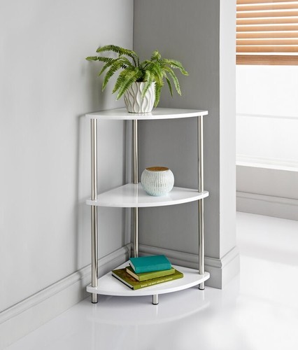 Tier white corner shelf - 3,