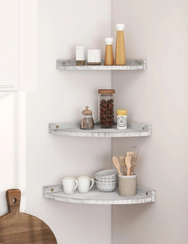 Floating corner shelf - floating,