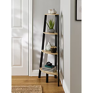 Black corner shelf - black, unit