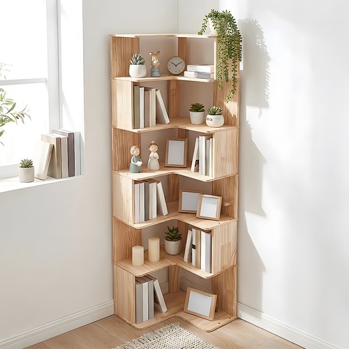 Tiers shaped corner wooden - l,