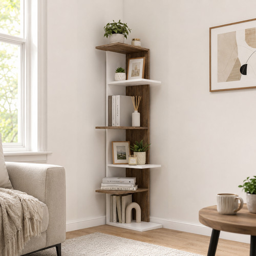Corner bookcase tier - corner, 5