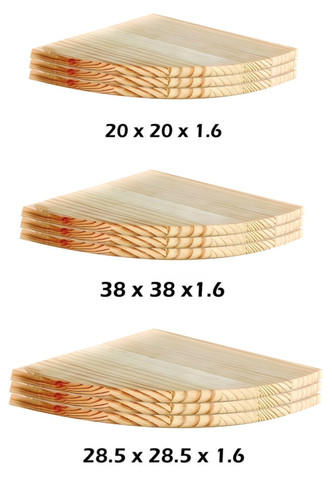 Corner floating shelves pine - corner,