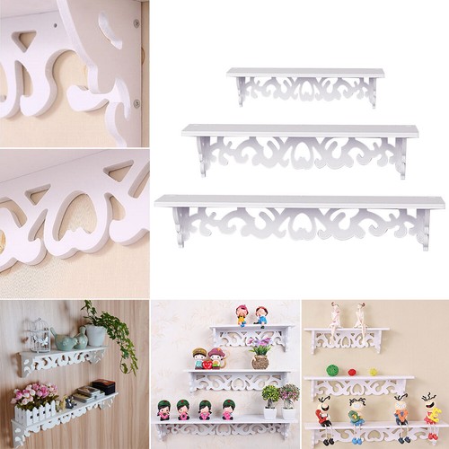 3pcs wooden floating shelf - floating,